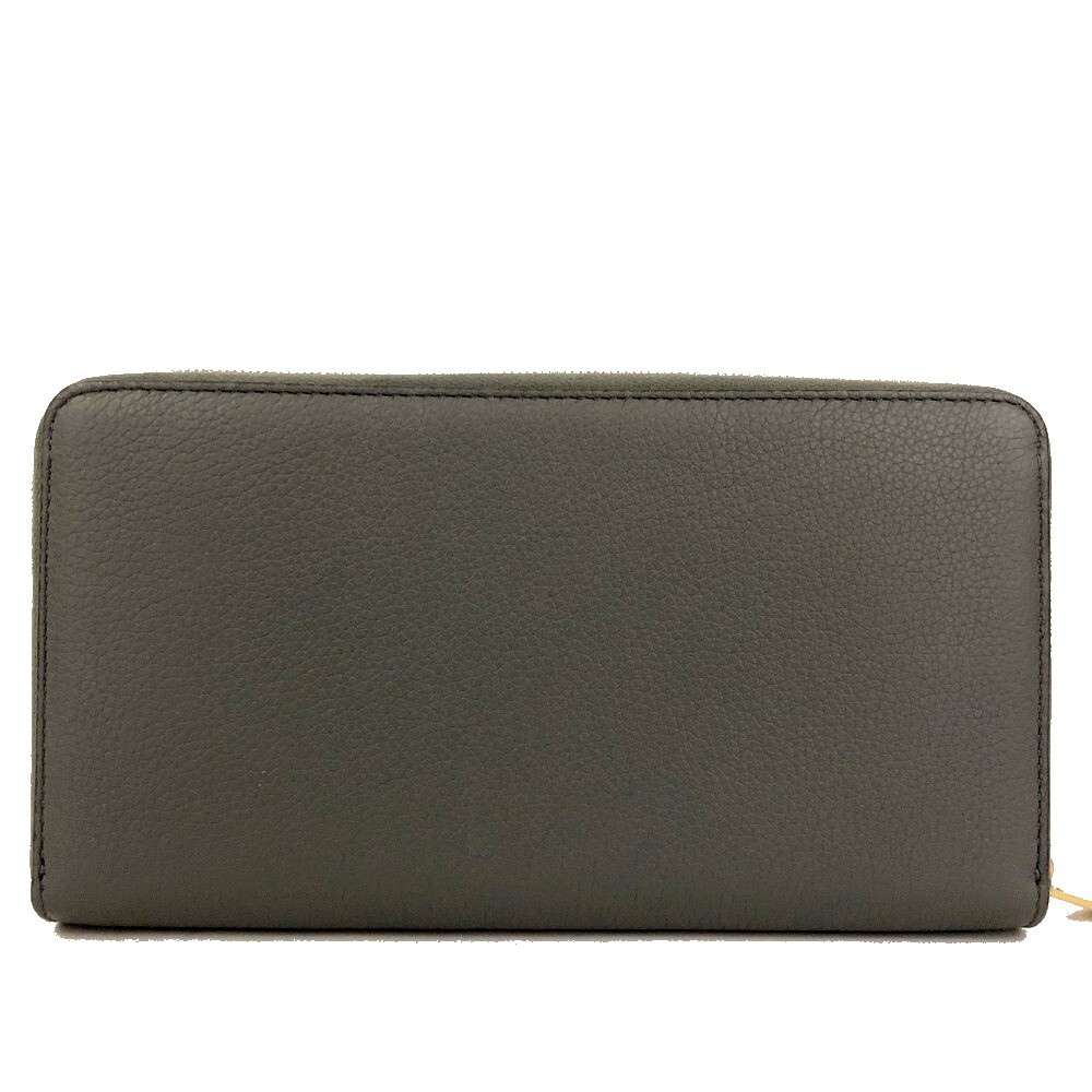 Celine Logo Leather Zip Around Long #193691C69 - Picture 4 of 8
